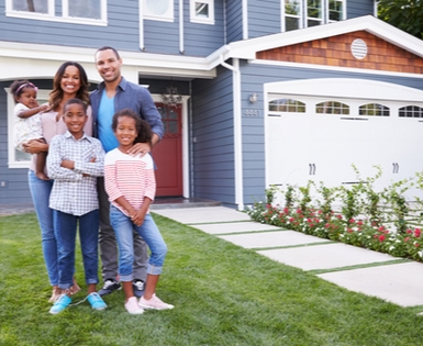 Happy family using Union Plus Mortgage Program Happy family using Union Plus Mortgage Program
