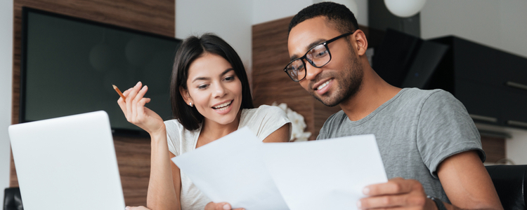 Happy couple using Union Plus Mortgage with Wells Fargo to buy new home Happy couple using Union Plus Mortgage with Wells Fargo to buy new home